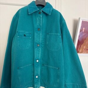 Prada Barn Coat Turquoise